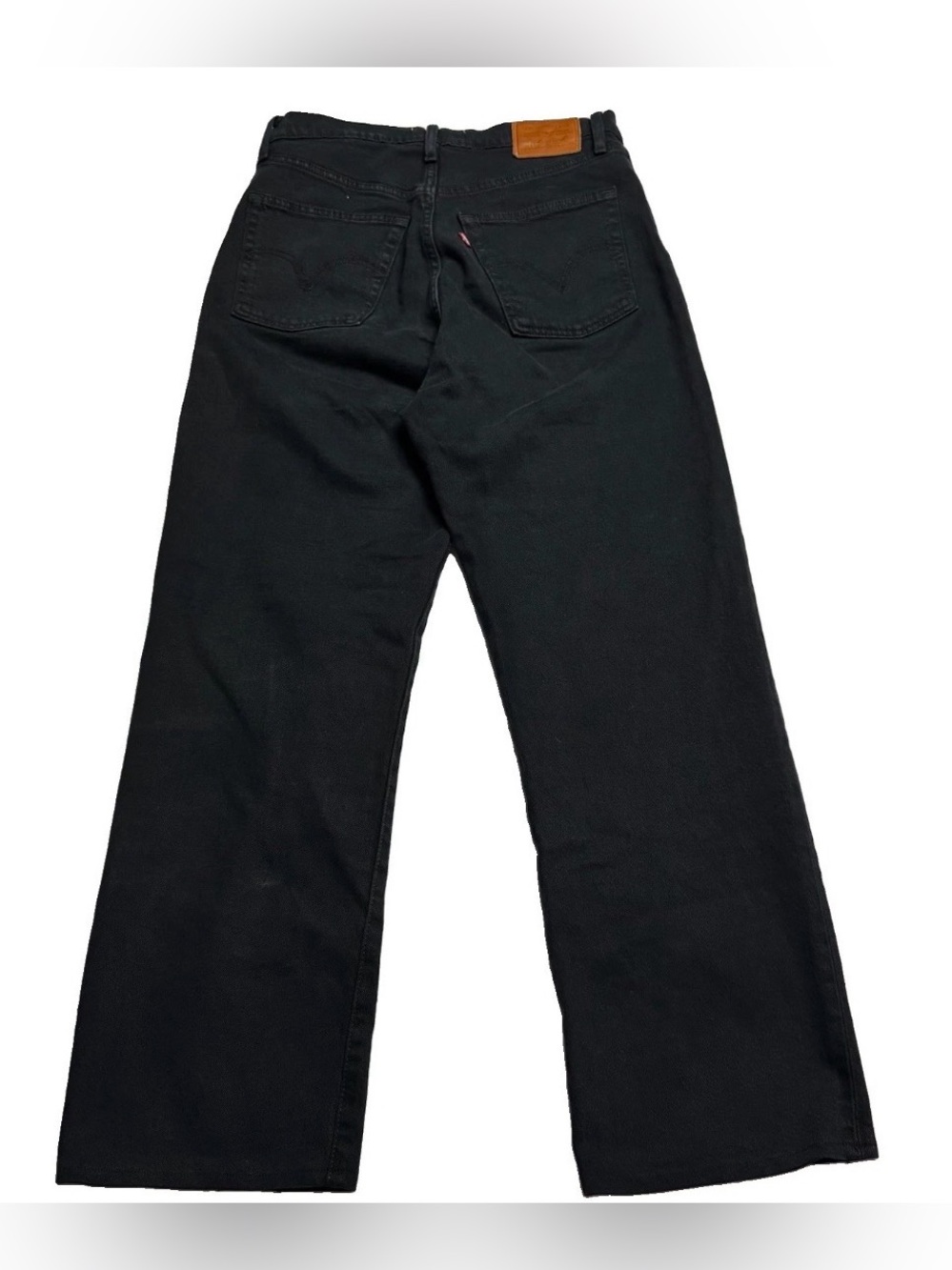 Levis Premium Women's Black Ribcage Straight Ankle Jeans In Black Spruce 28x26 - Picture 8 of 11